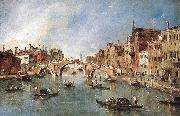GUARDI, Francesco The Three-Arched Bridge at Cannaregio sdg USA oil painting reproduction